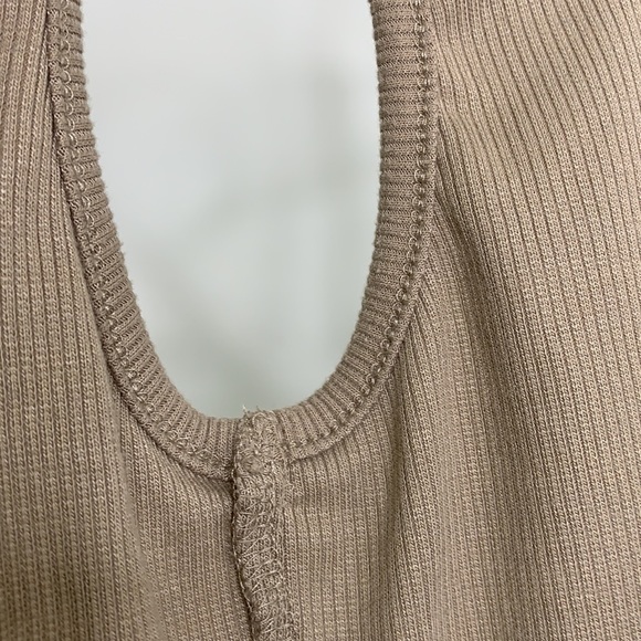 Urban Planet Tan Low Back Ribbed Tank Bodysuit - Picture 6 of 6